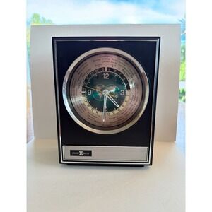 Vintage Howard Miller Model 4626 World Time Mantel Clock Japan Movement